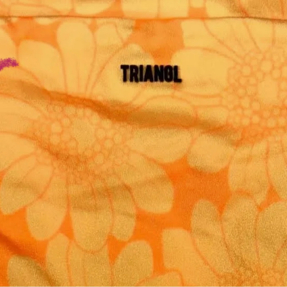 Triangl orange floral swimsuit set